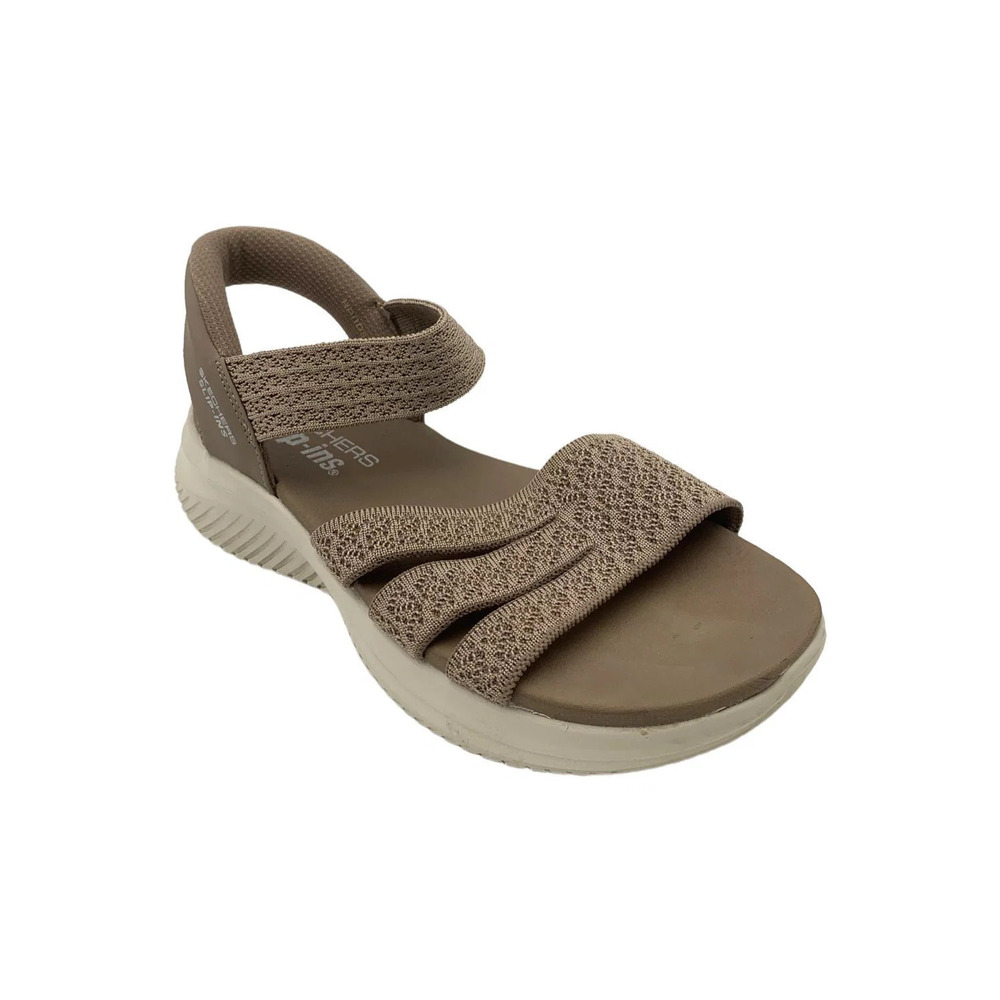 Skechers Women's Slip-ins Washable Knit Ultra Flex 3.0 Sandals Mocha - Wide